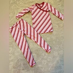 KicKee Pants Luxe Kimono
Pajama Set in Strawberry Candy Cane
Stripe - 4T
